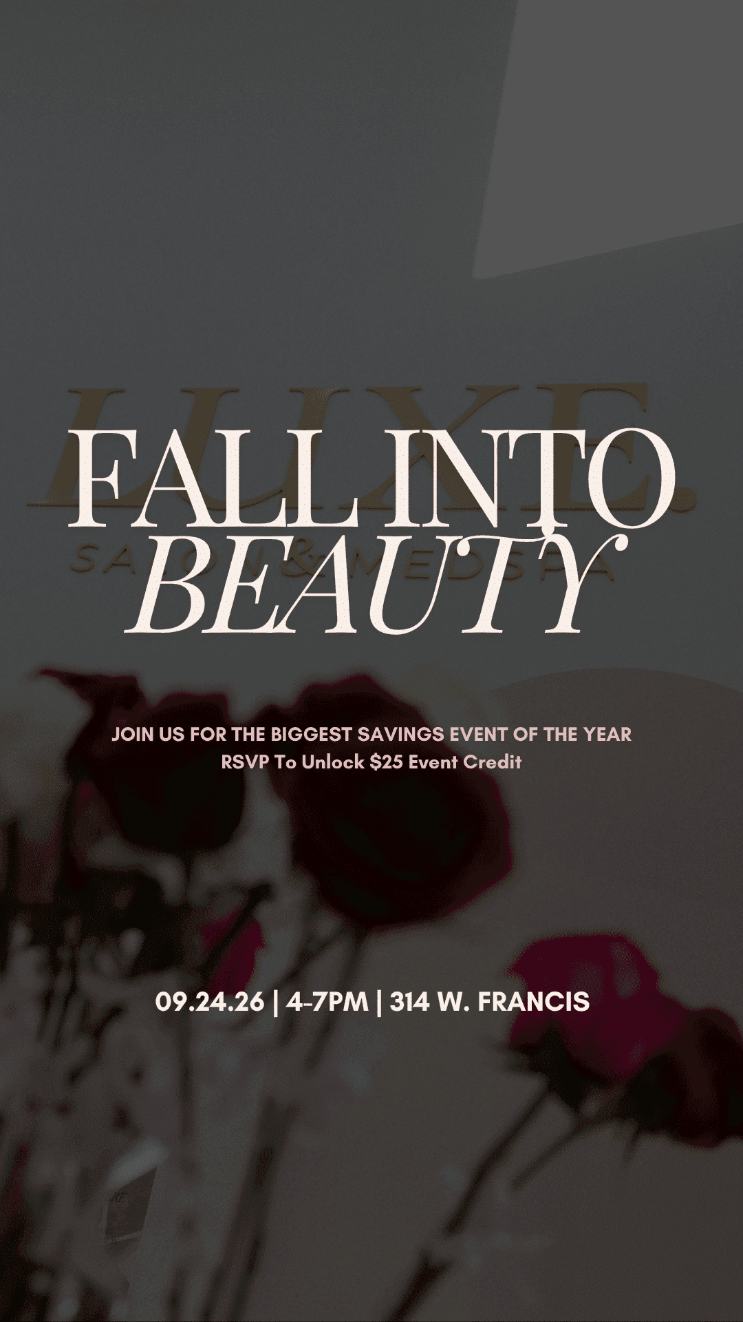 Luxe. Salon and Medspa September Exclusive Offers + Upcoming Event